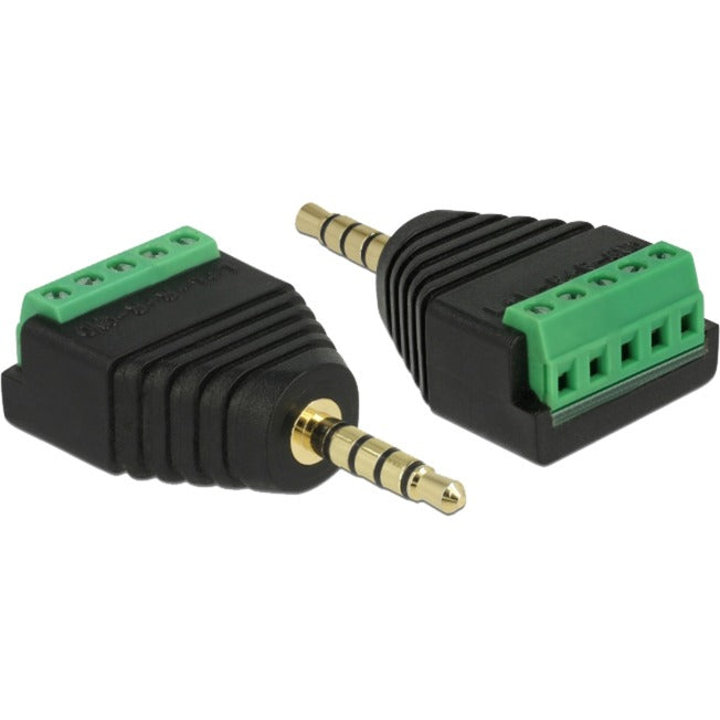 Adattatore Delock stereo jack maschio da 3,5 mm a blocco terminale