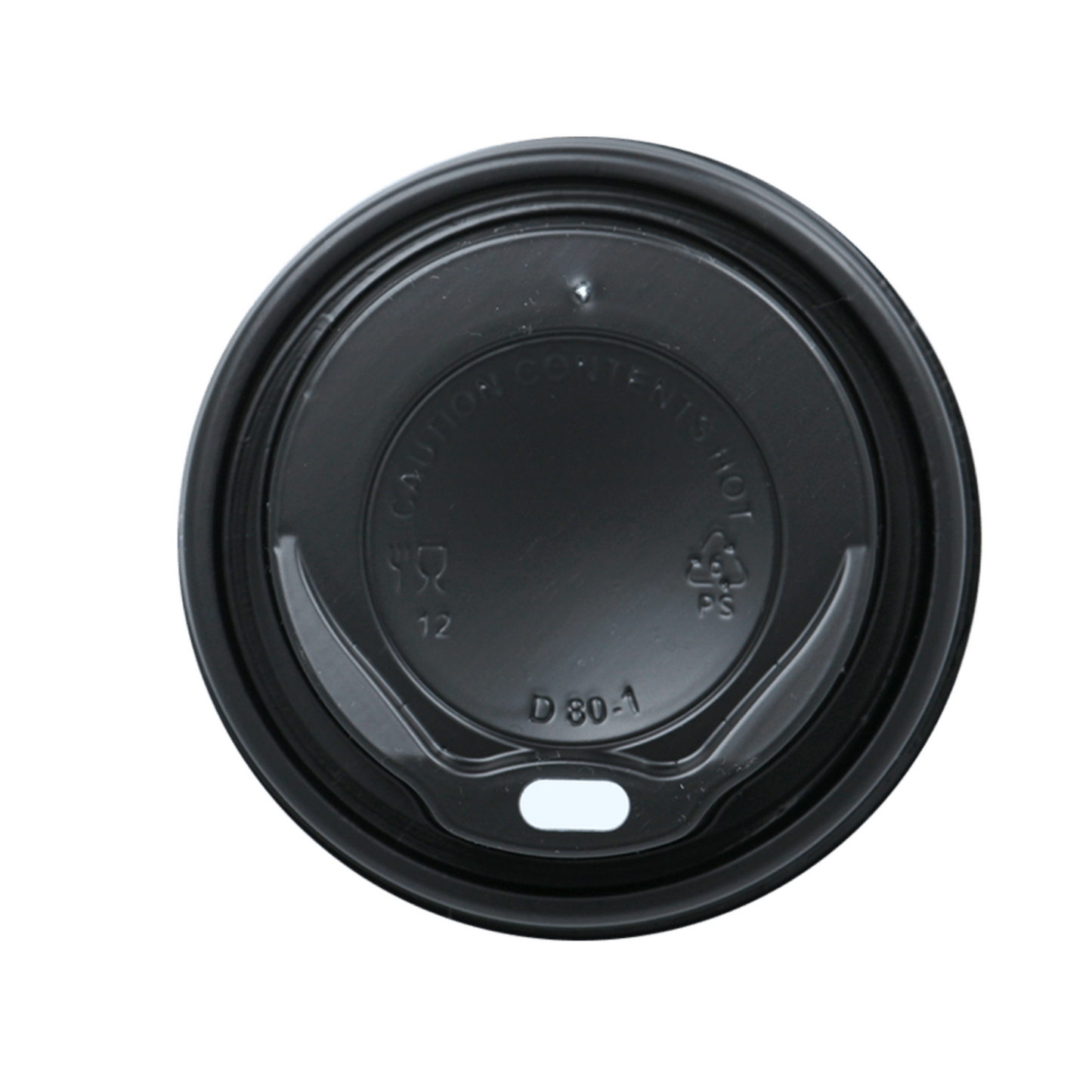 Coperchio to-go nero 80mm per tazza caffè 230ml (100 pezzi)
