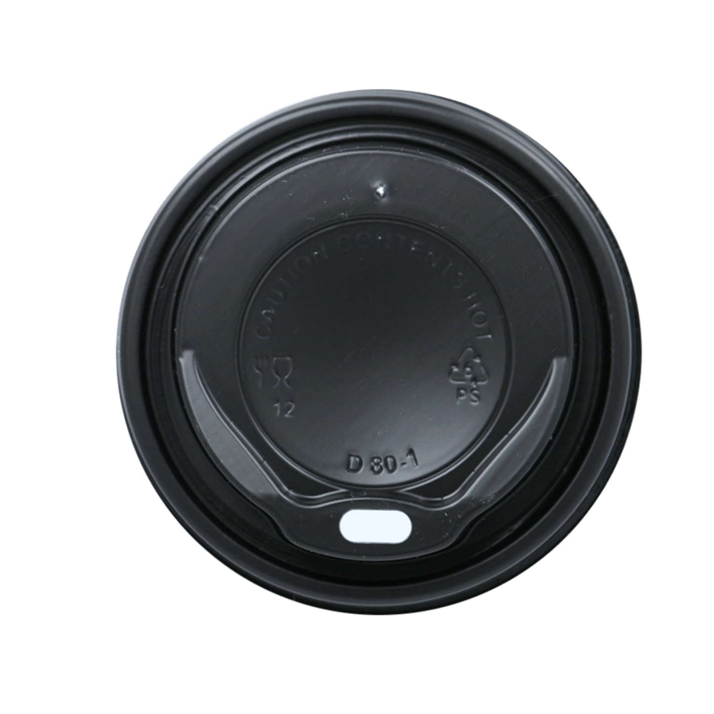 Coperchio to-go nero 80mm per tazza caffè 230ml (100 pezzi)