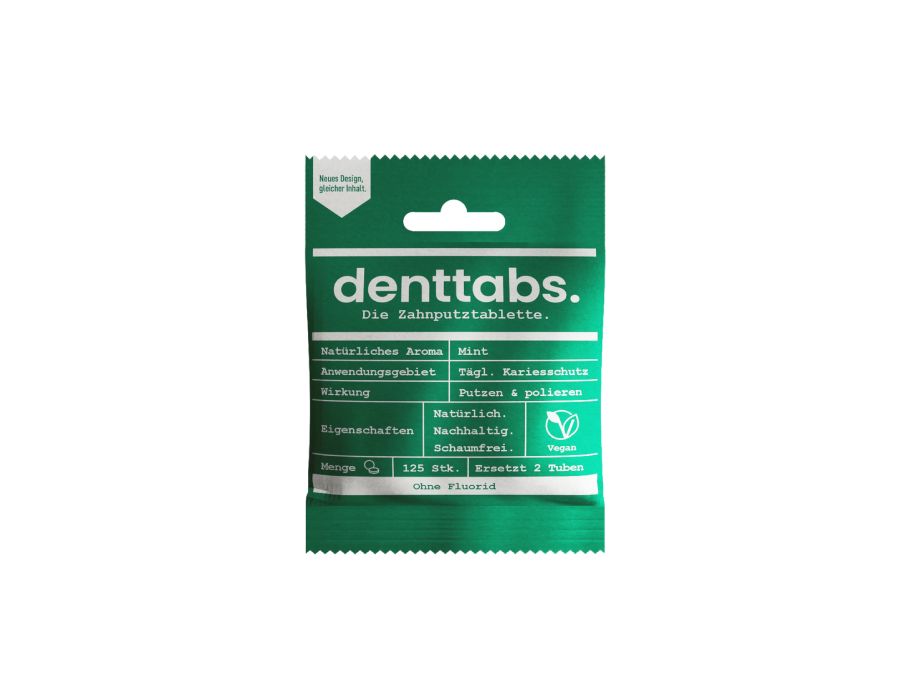Compresse di dentifricio dentarie senza menta di fluoro