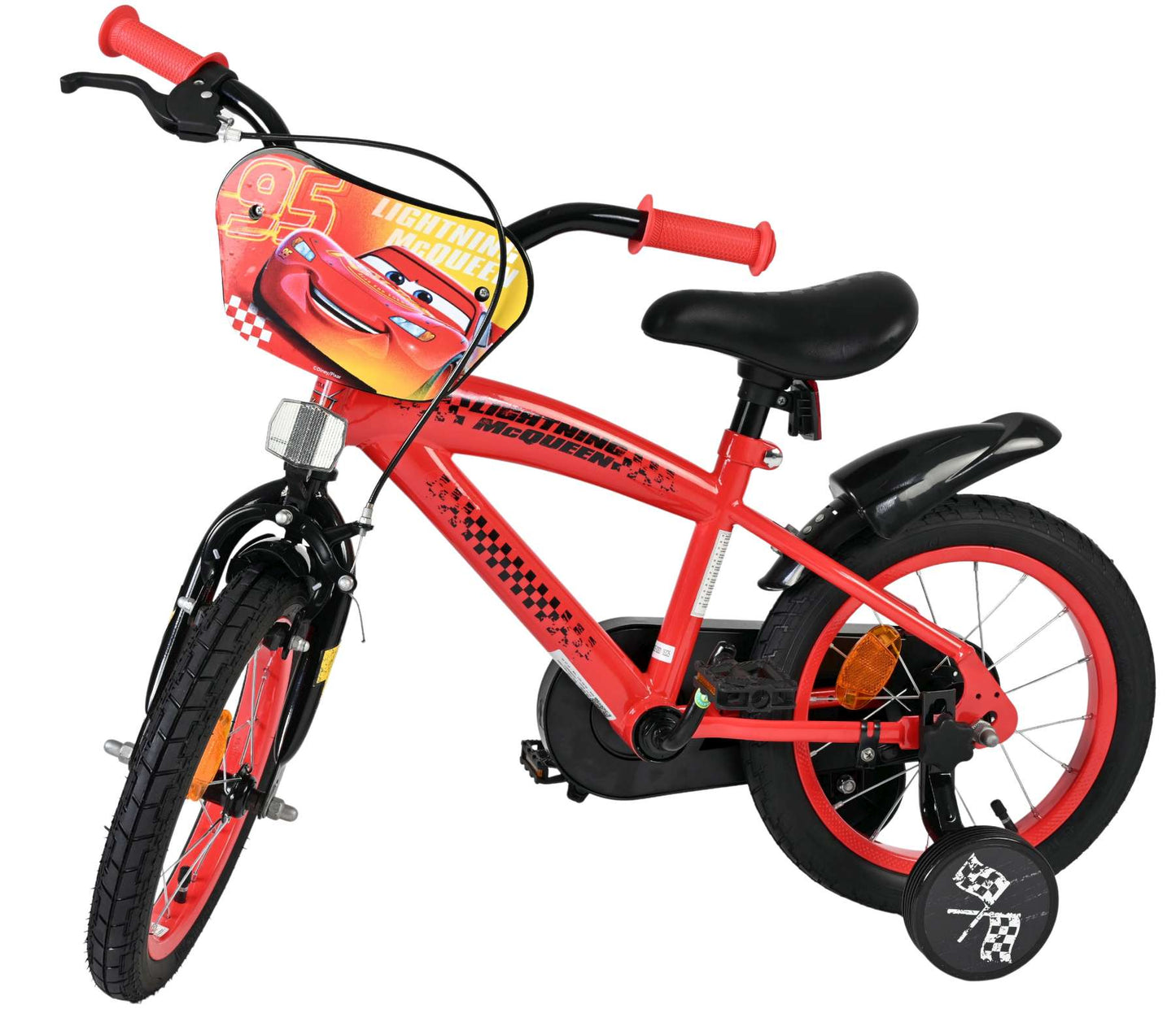 Bicicletta per bambini Disney Autos Disney Cars - ragazzi - 14 pollici - rossa