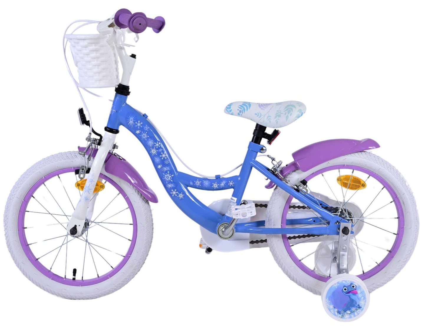 Disney Frozen 2 Kinderfiets Meisjes 16 inch Blauw Paars Twee handremmen