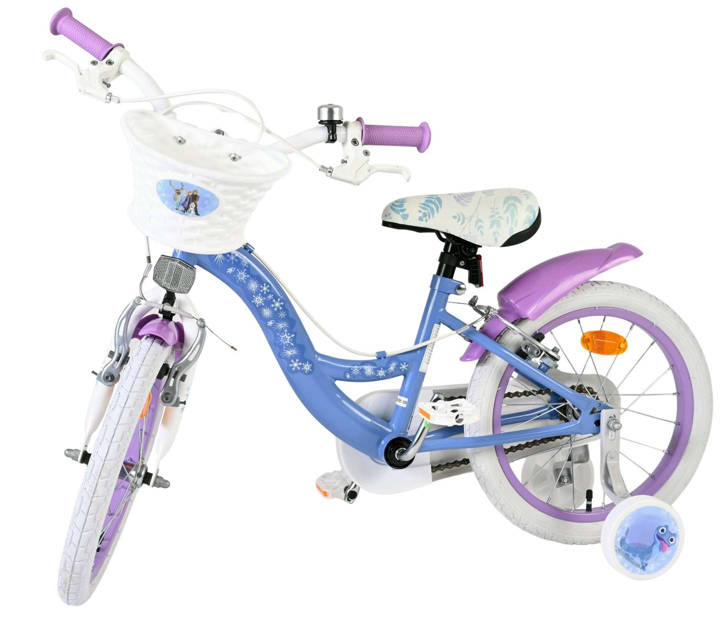 Bicicleta infantil Volare Disney frozen 2 - niña - 16 pulgadas - azul violeta - dos frenos de mano