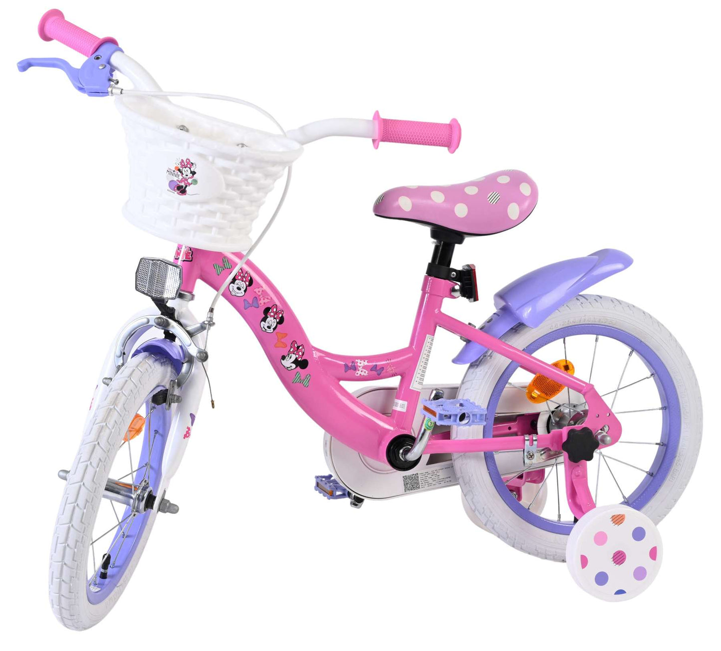 Disney minnie cutest ever! kinderfiets - meisjes - 14 inch - roze