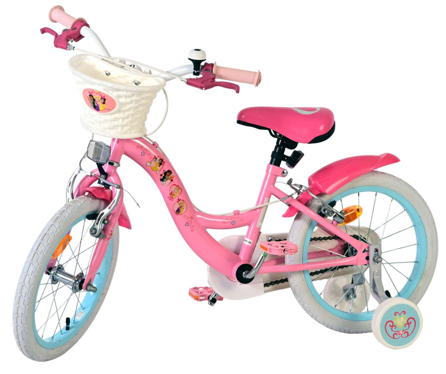Bicicleta infantil princesas disney princesas disney - niña - 16 pulgadas - rosa - dos frenos de mano