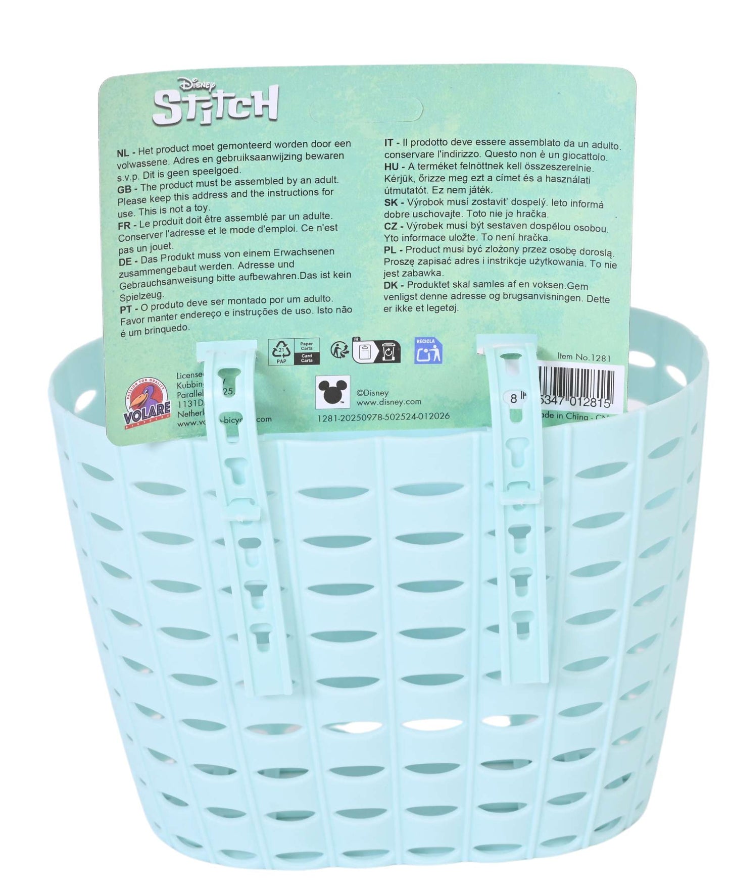 Cesta de plástico Stich Disney Stitch - liso - azul