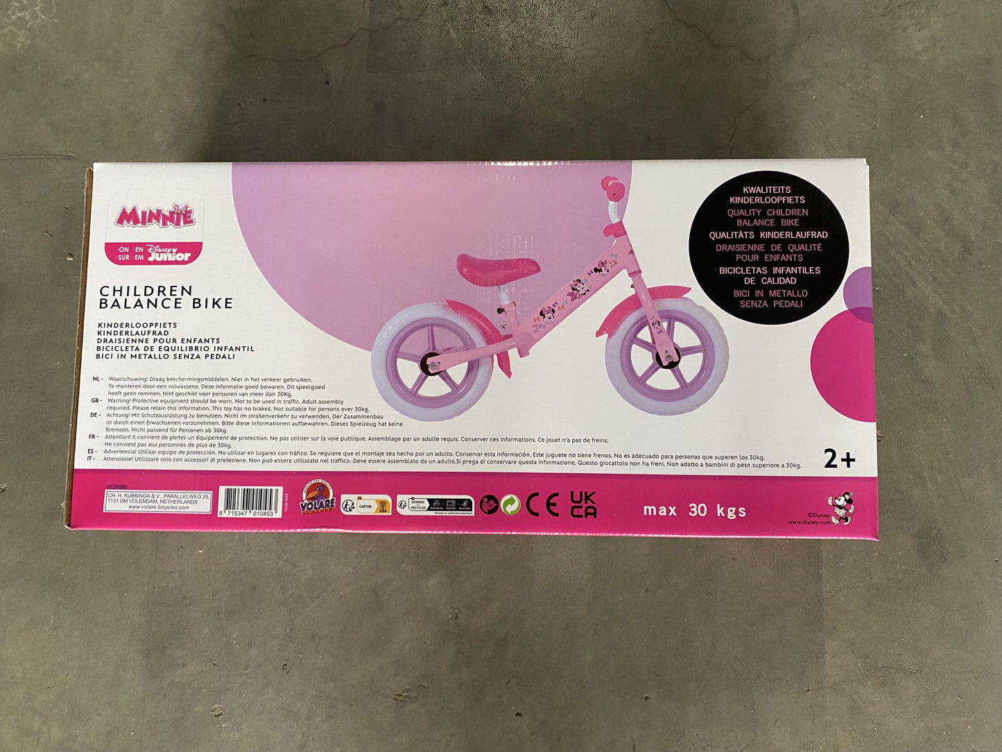 Disney Minnie Balance Bike Metal