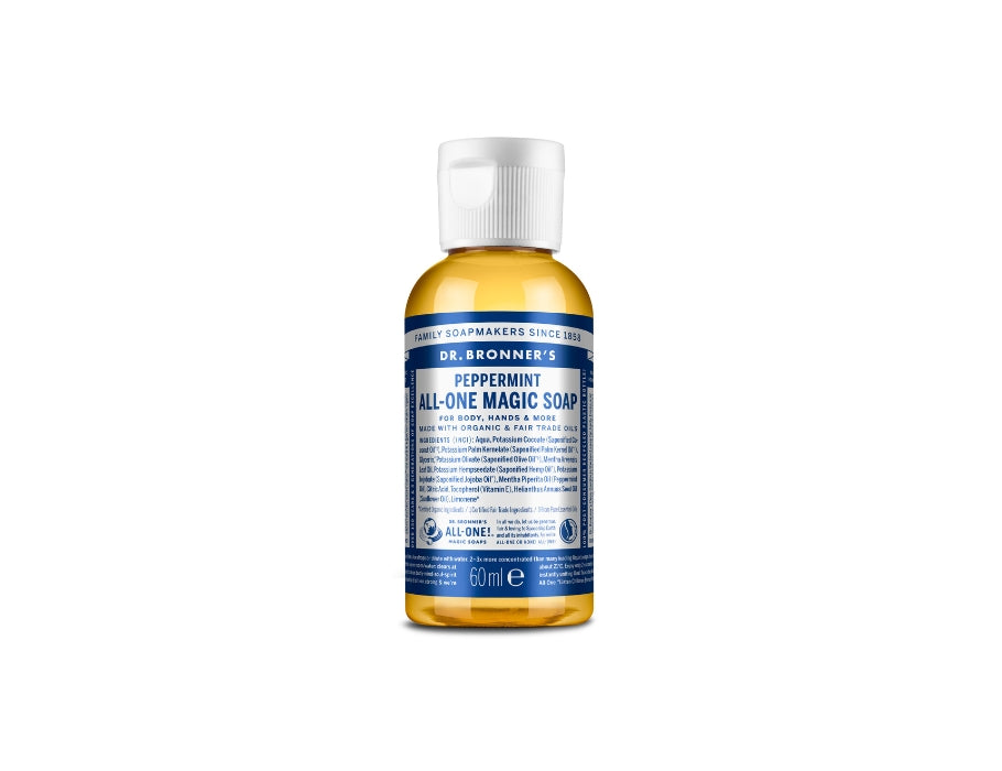 Dr. Bronner's Liquid Soap Pure Castile Peppermint 60 ml