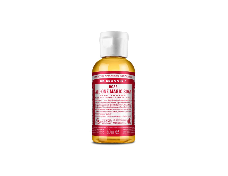 Dottore Bronner's Liquid Soap Pure Castile Roos 60 ml