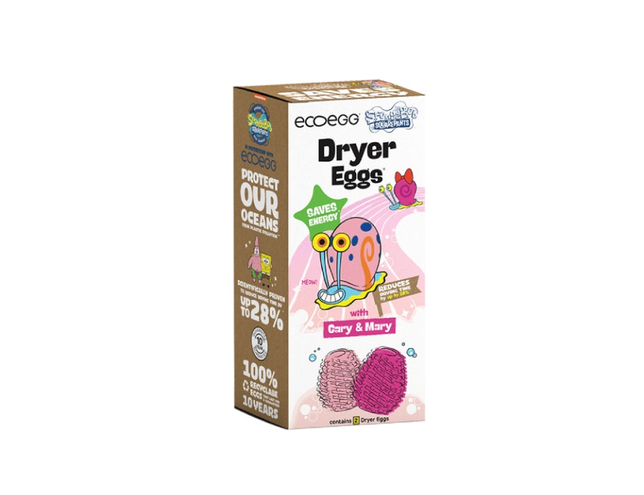 Ecoegg lavar bolas secas Bob Esponja Gary Mary Free Free 2 Pieces