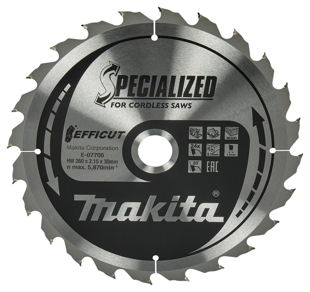 Hoja de sierra circular Makita para madera - e-07705