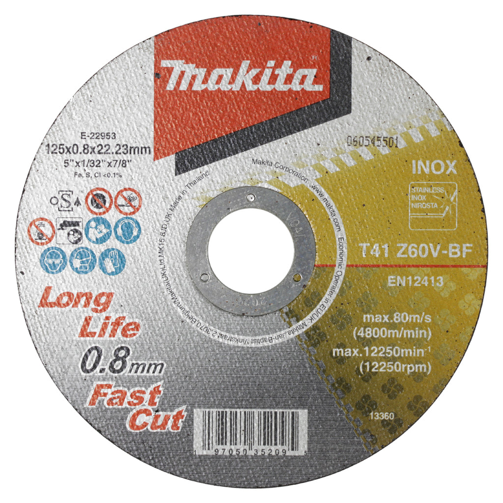 Disco da taglio Makita in acciaio inossidabile - e-22953-12