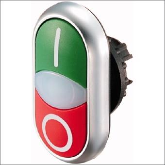 Eaton moeller eaton pulsador de señal plano pulsador de 2 vías verde blanco rojo