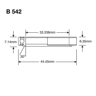 Enduro bearings b 542 max - abec 3 max (radial) - 1 5 16''x1 3 4''x9 32''