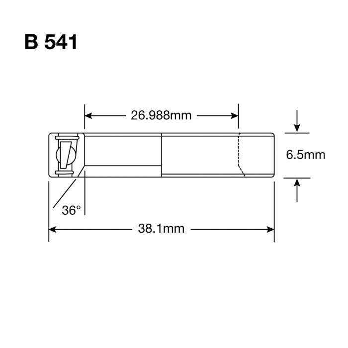 Cuscinetti enduro b 541 ss - inox 440c (contatto angolare) - 1 1 16''x1.5''x9 32''
