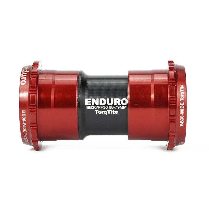 Eje de pedalier torqtite con rodamientos enduro - bb30 a 30mm - a c ss - rojo