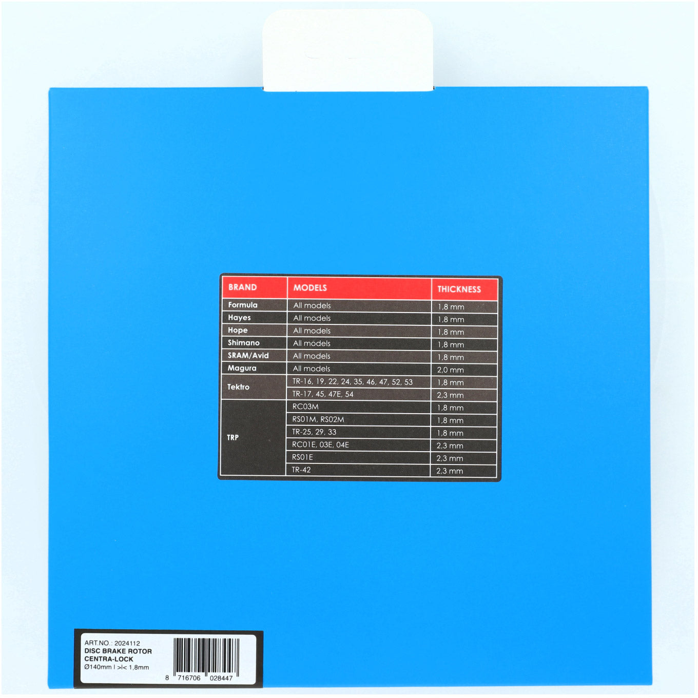 Elvedes Disc Disc Centerlock Ø140mm D = 1,8 mm