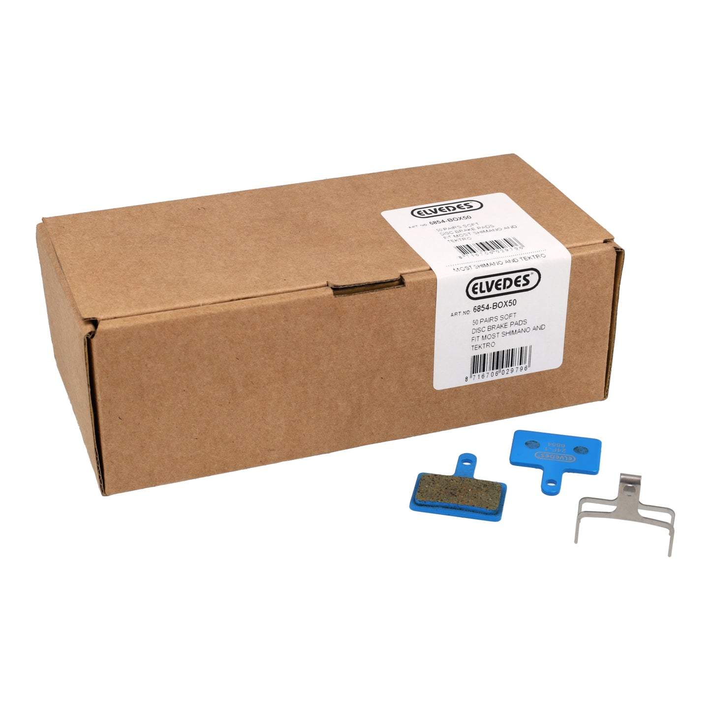 Elvedes schijfremblokset zacht shimano tektro (50st)