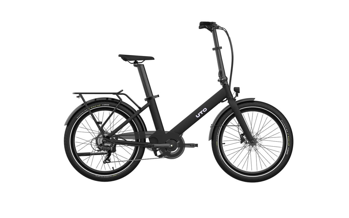 Bicicletta elettrica compatta Uto og24 v1 nera