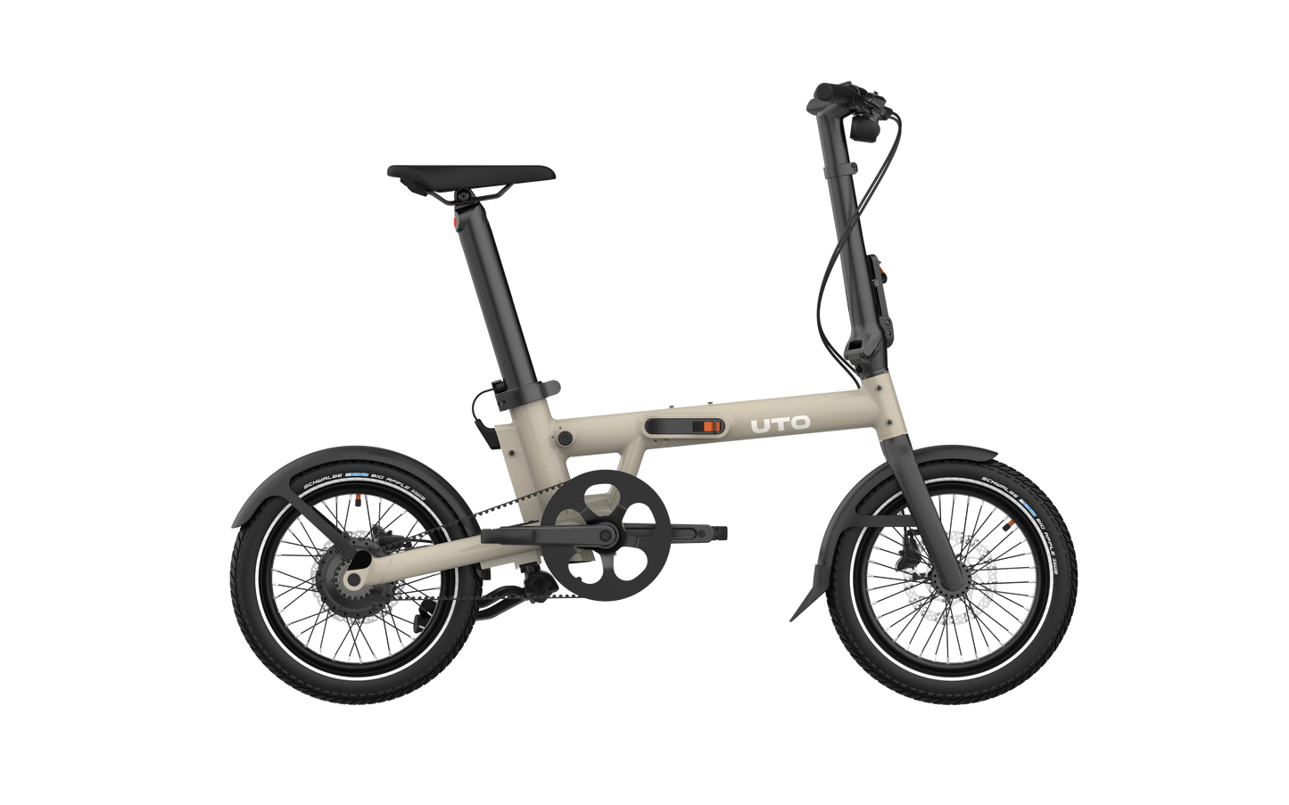 Bicicletta elettrica pieghevole Uto pro16 v0 tortora