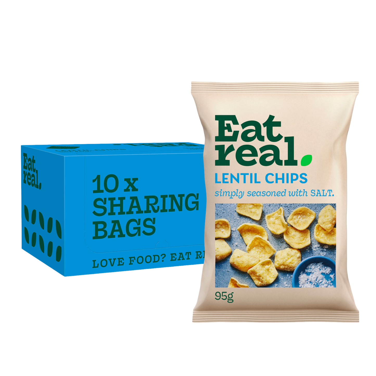 Come chips de lentejas saladas reales (10x 95gr) (bola)