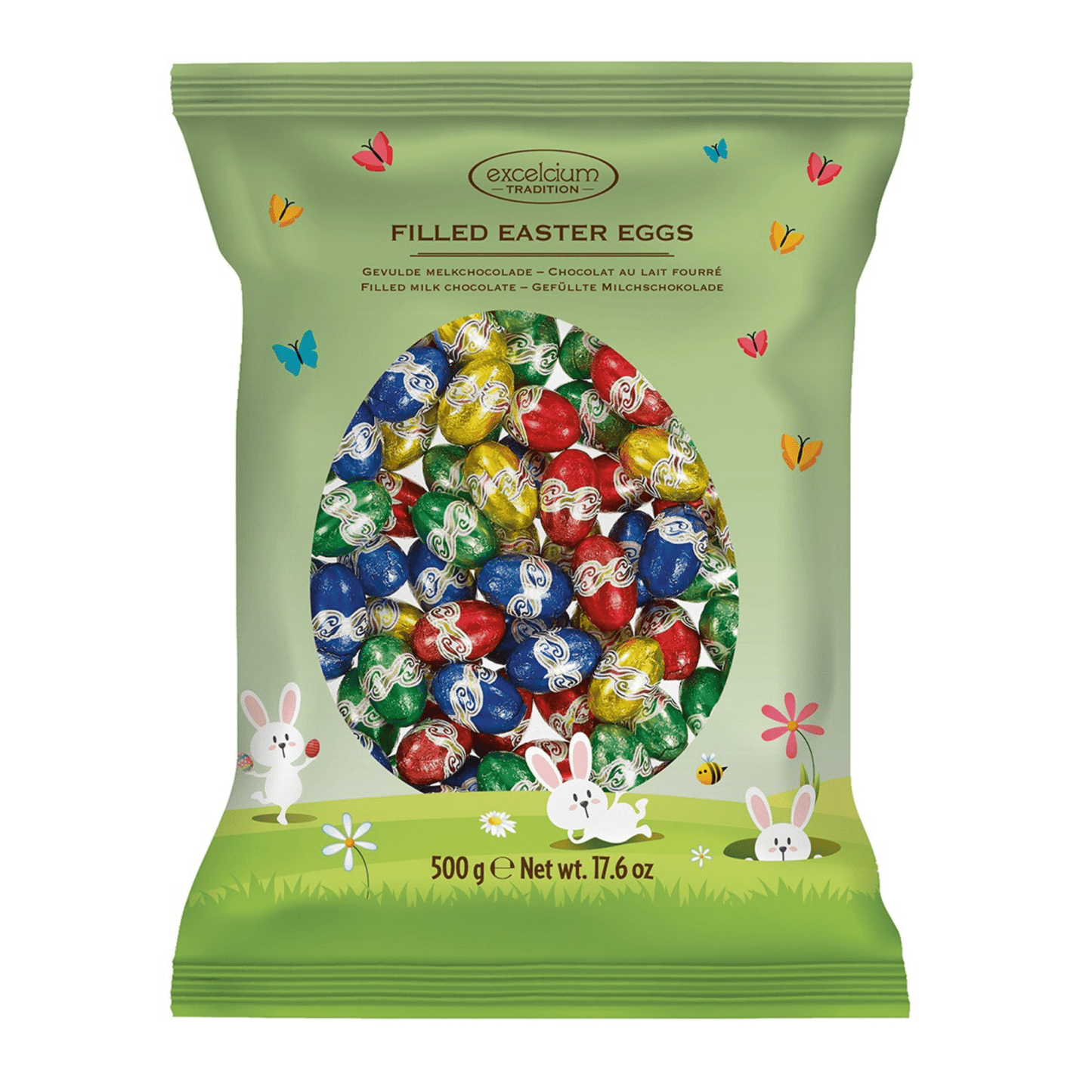 Huevos de Pascua Excelcium rellenos de leche + relleno de avellanas con leche (500gr) = desaparecidos