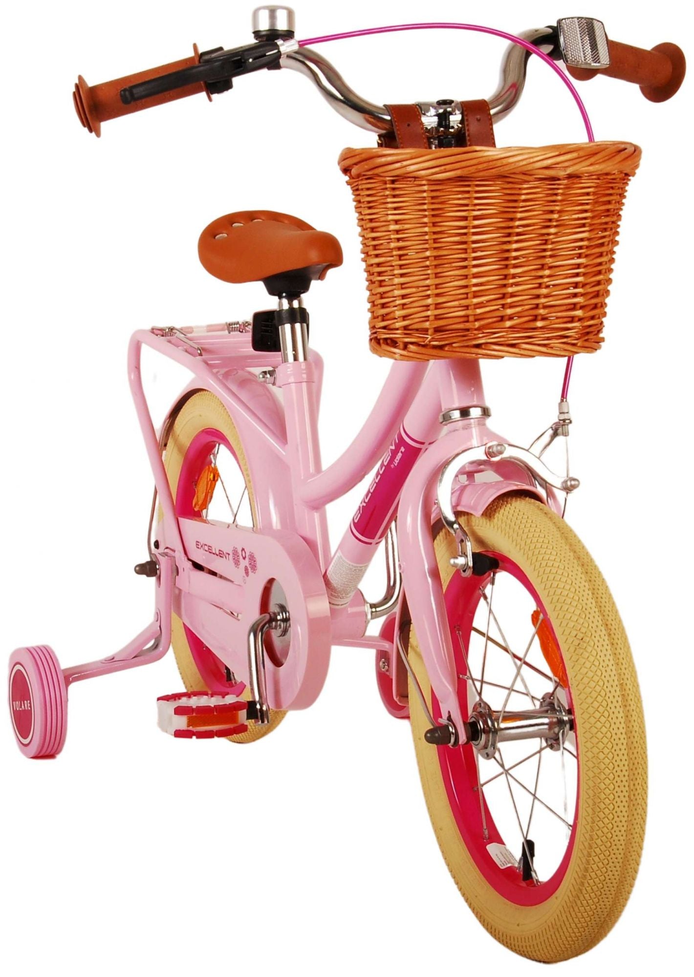 Volare Volare Children's Bike Girls de 14 pulgadas de color rosa
