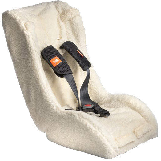 Melia Bakfiets Insertar silla - silla pequeña para niños pequeños para remolque de bicicleta - blanco, 75x25x15cm, cinturón de 5 puntos