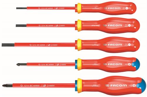 Set cacciaviti isolati Facom da 5 pezzi