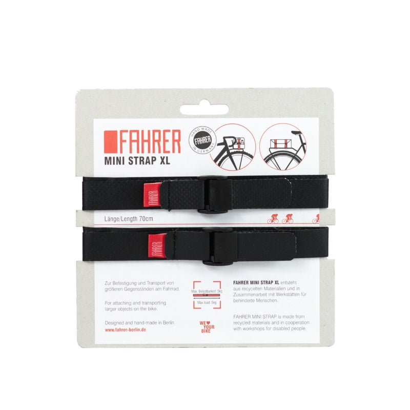 Fahrer Cargo Mini Strap XL 70x2cm Black (2 pezzi)