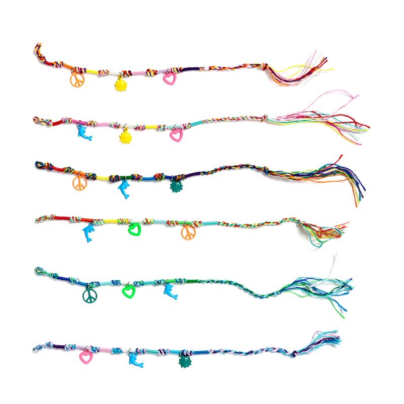 Braccialetti di amicizia - Ciondoli tessuti