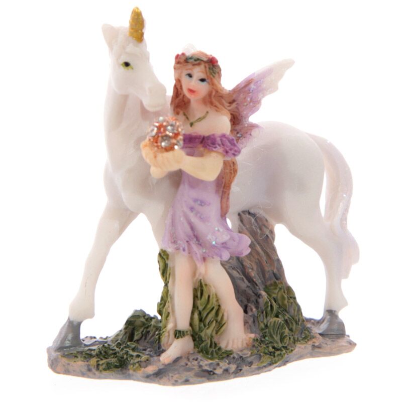 Un unicorno delle tasse floreali, in una borsa