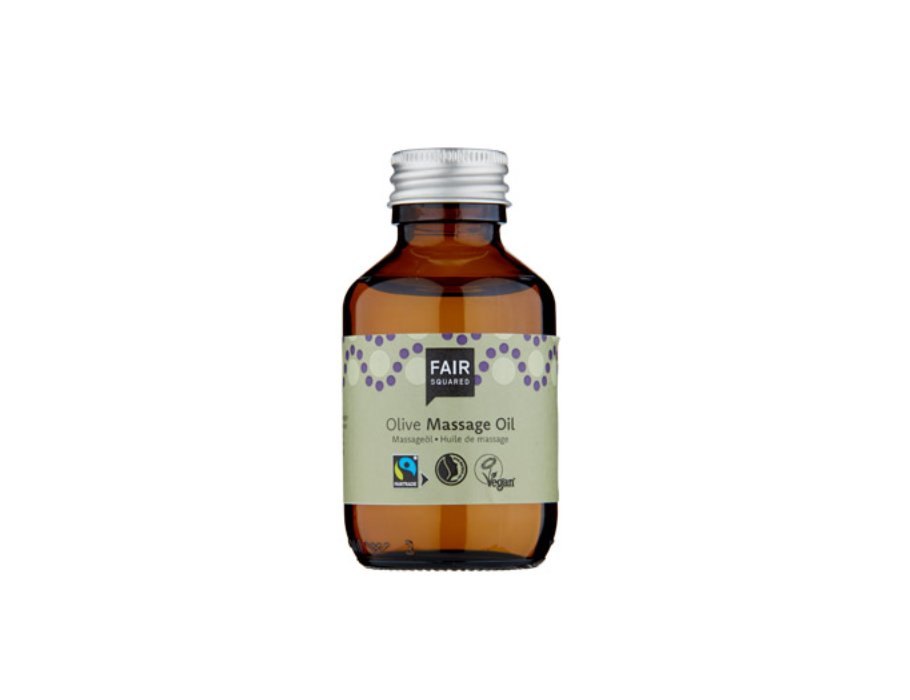 Olio per massaggio quadrato equo olio d'oliva 100 ml