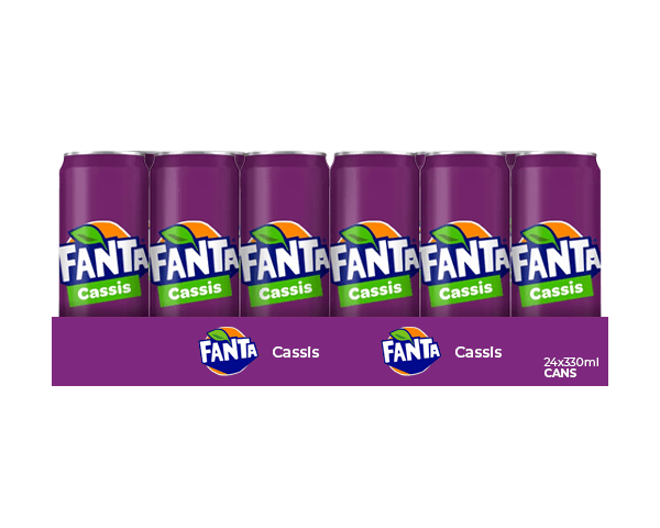 Lata de fanta cassis (24x 33cl)