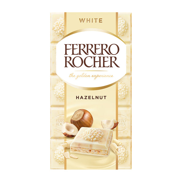 Ferrero rocher tavoletta nocciola bianca (8x 90gr)