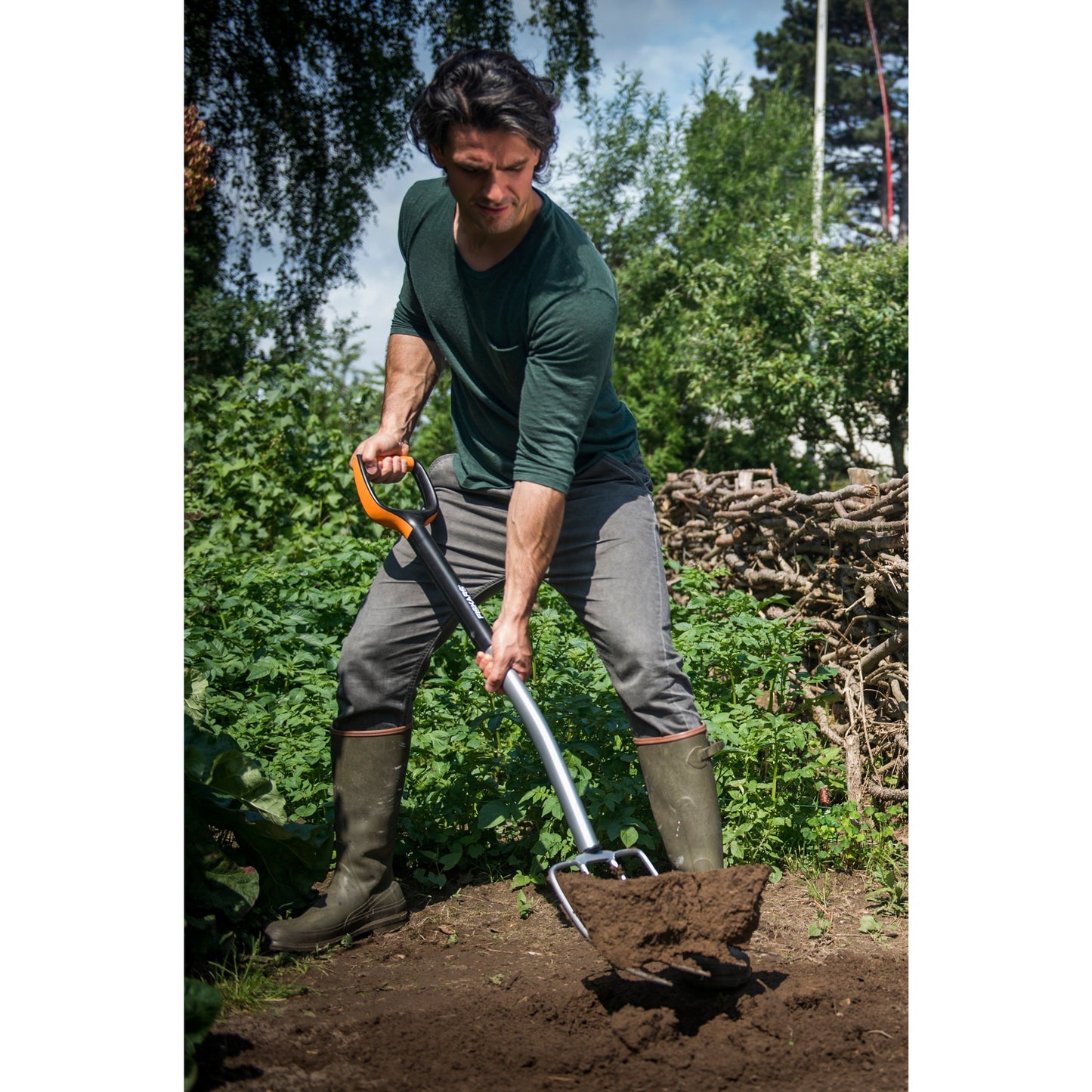 Horquilla para estiércol Fiskars Xact