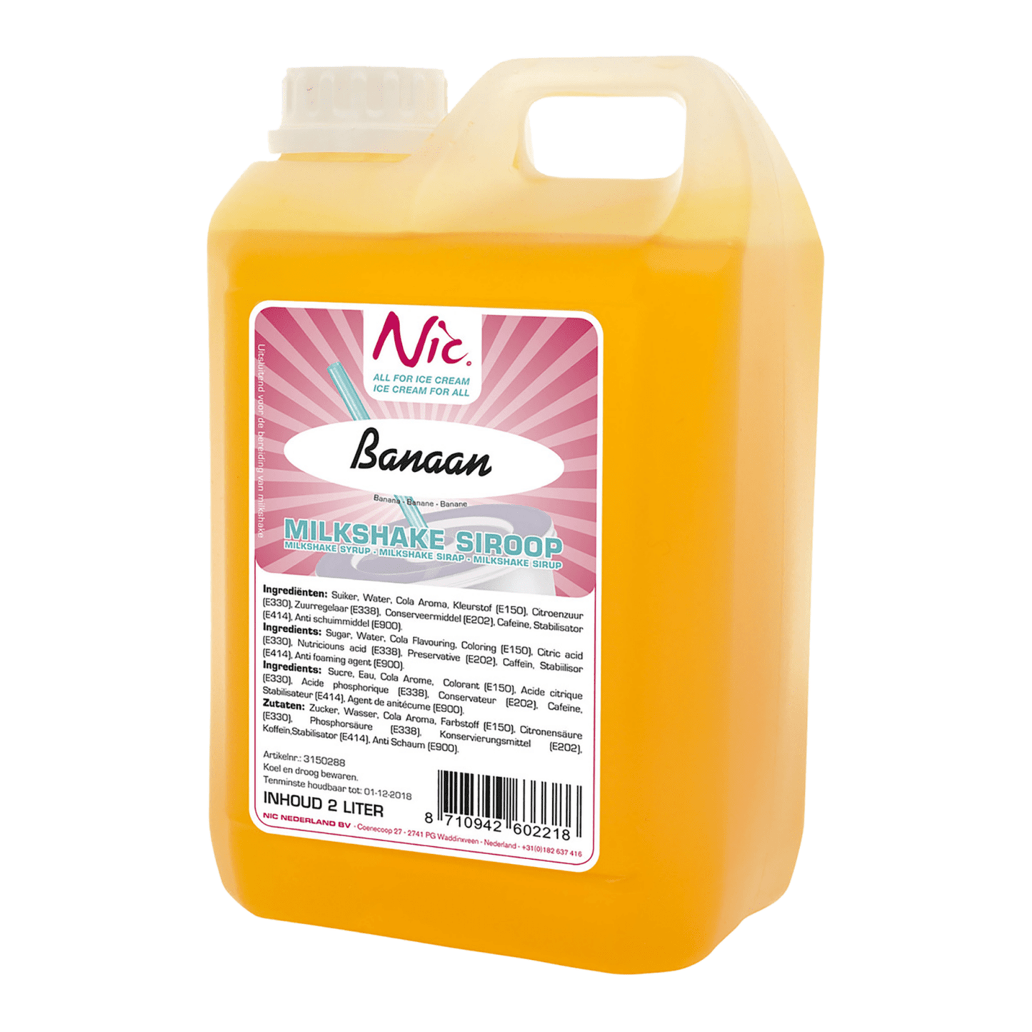 Sciroppo per milkshake alla banana Nic (2 litri)