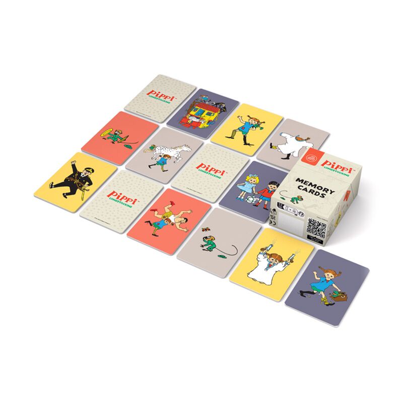 Juego de tarjetas de memoria para niños Pippi Calzaslargas