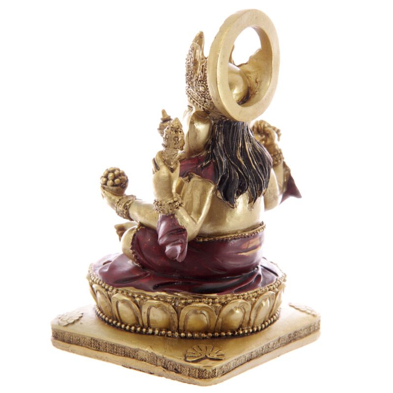 Statuetta ganesh rosso oro 14cm