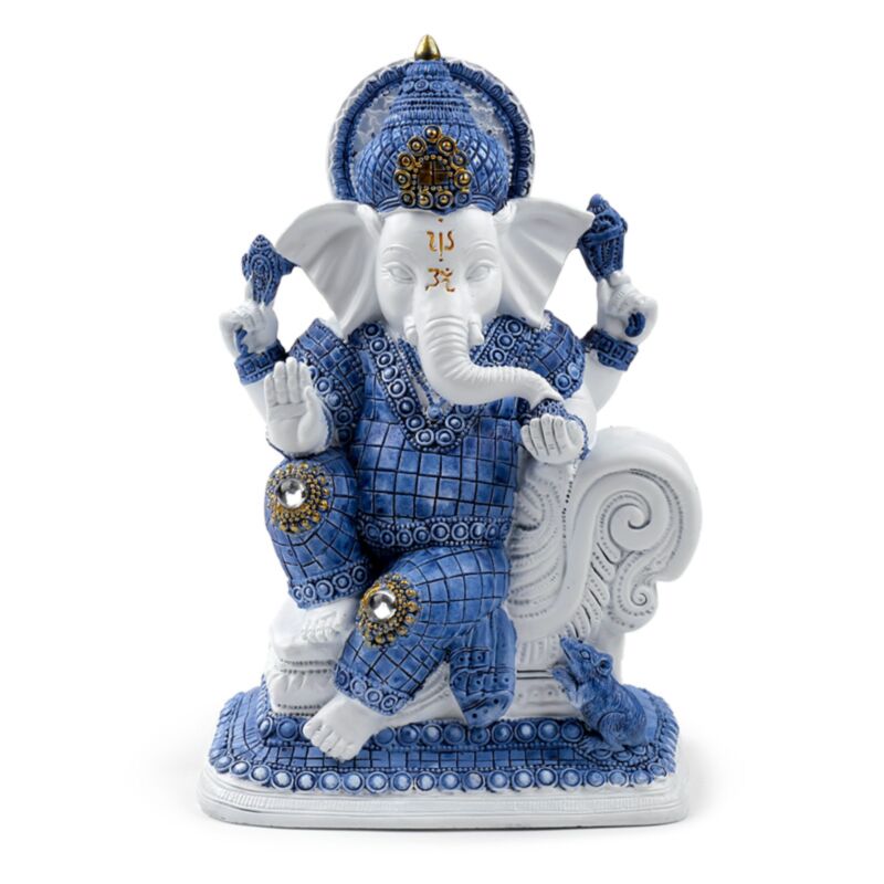 Meditazione blu bianca ganesh