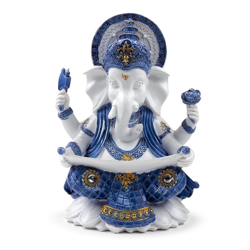 Conoscenza di Ganesh blu bianco