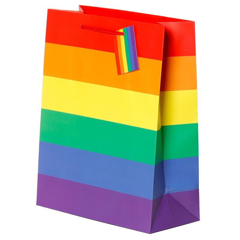 Da qualche parte arcobaleno - borsa regalo grande