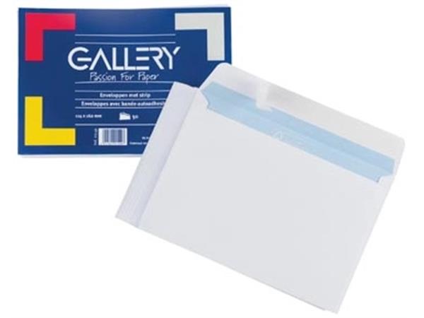 Buste Gallery ft 114 x 162 mm, chiusura a nastro (50 pezzi)