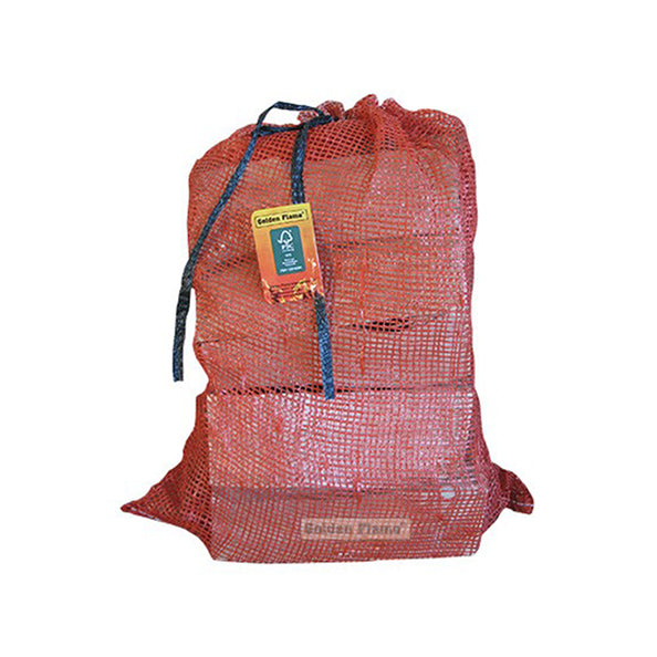 Leña llama dorada en red (22 litros)