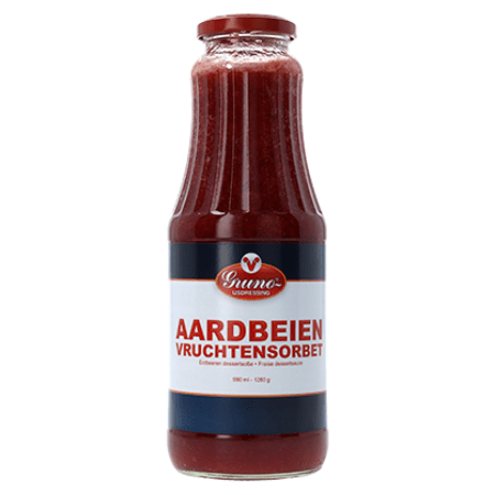 Gruno vruchtensorbet aardbei (1 liter)