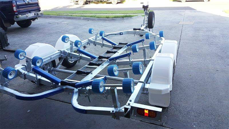 Carrello avvolgi sentina in poliuretano 110x75mm blu