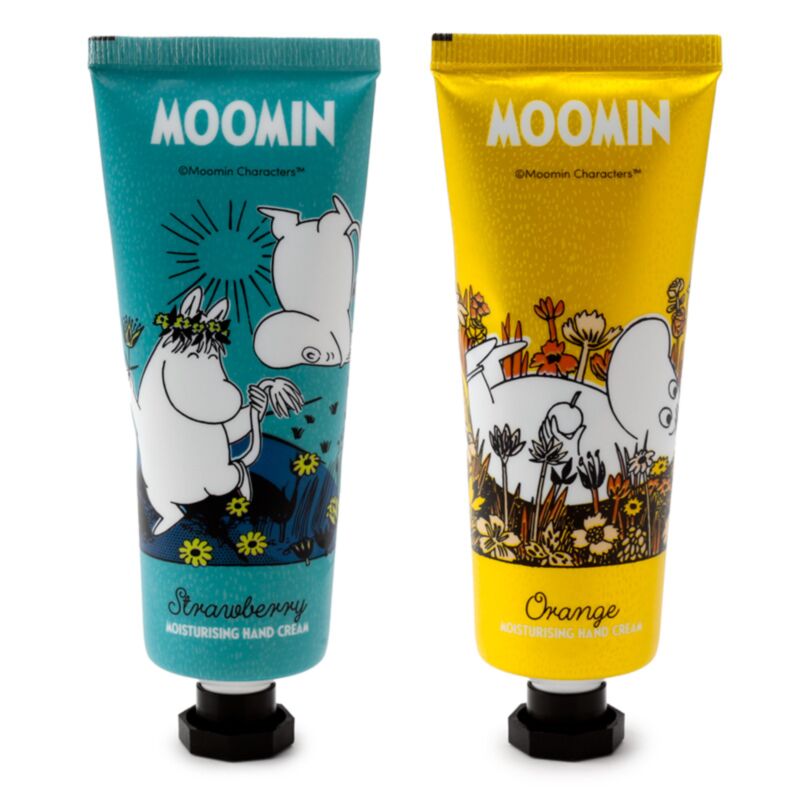 Crema per le mani idratante moomin 75 ml - fragola e arancia