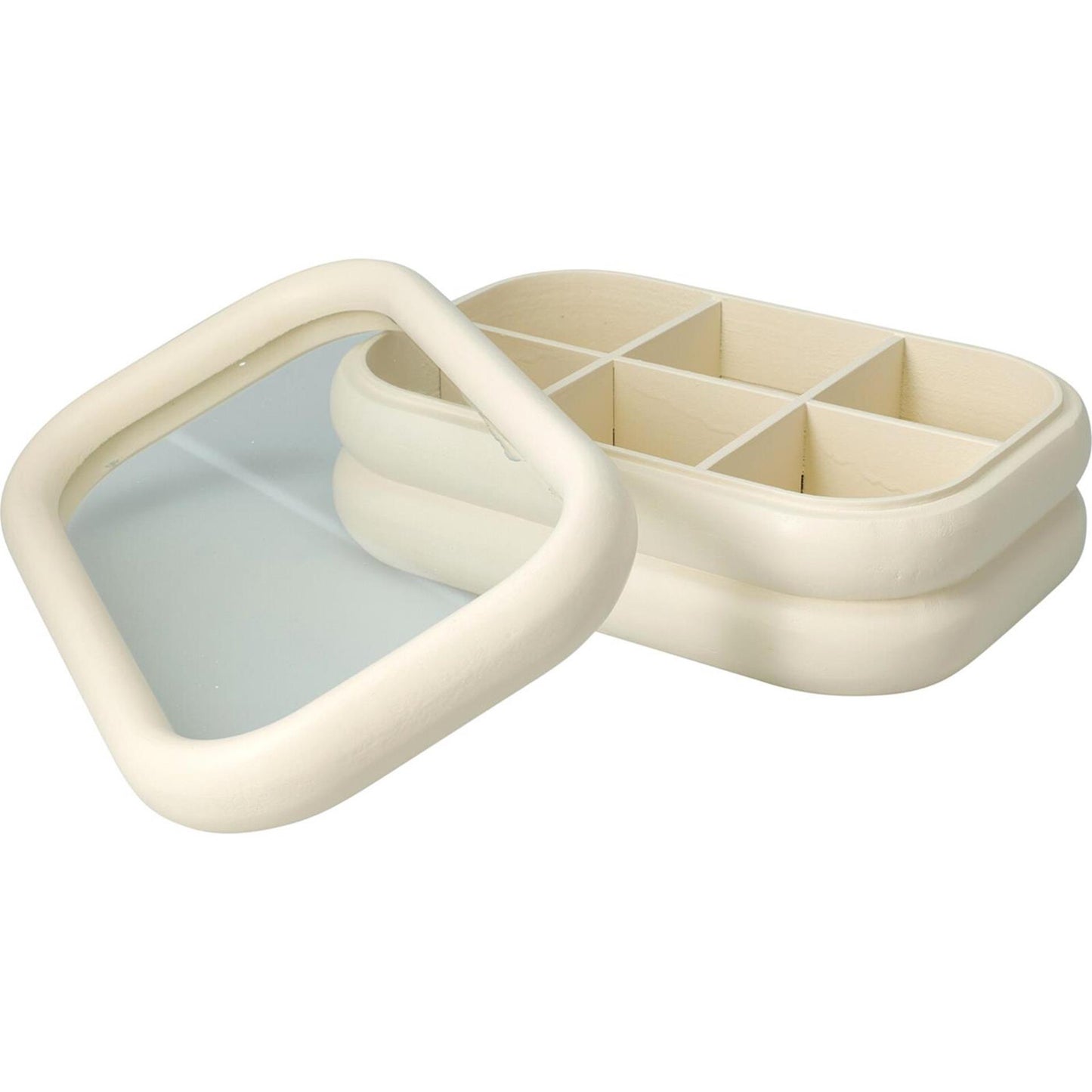 Z1 caja de té madera redondeada 23x15cm