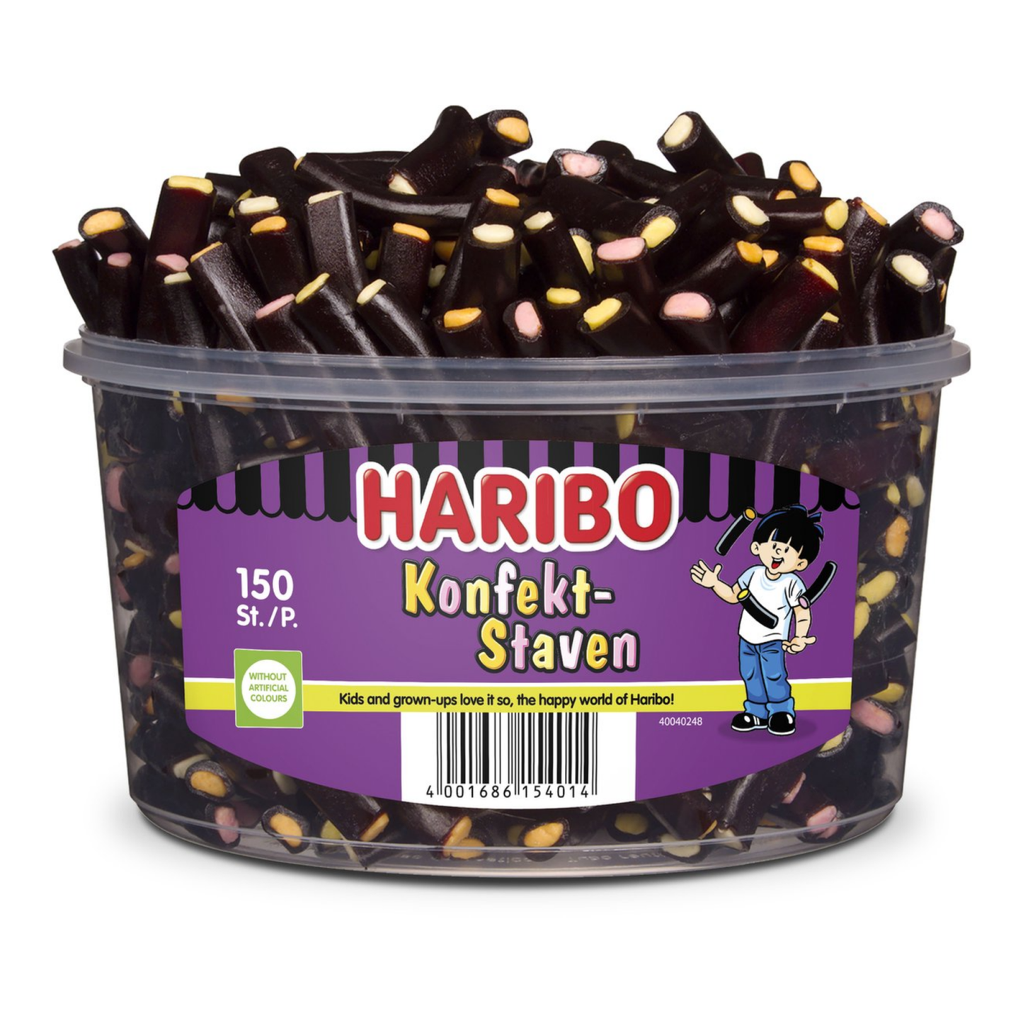 Barrette Haribo alla liquirizia (150 pezzi)