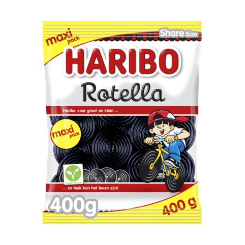 Rotella de regaliz Haribo 400gr. a12
